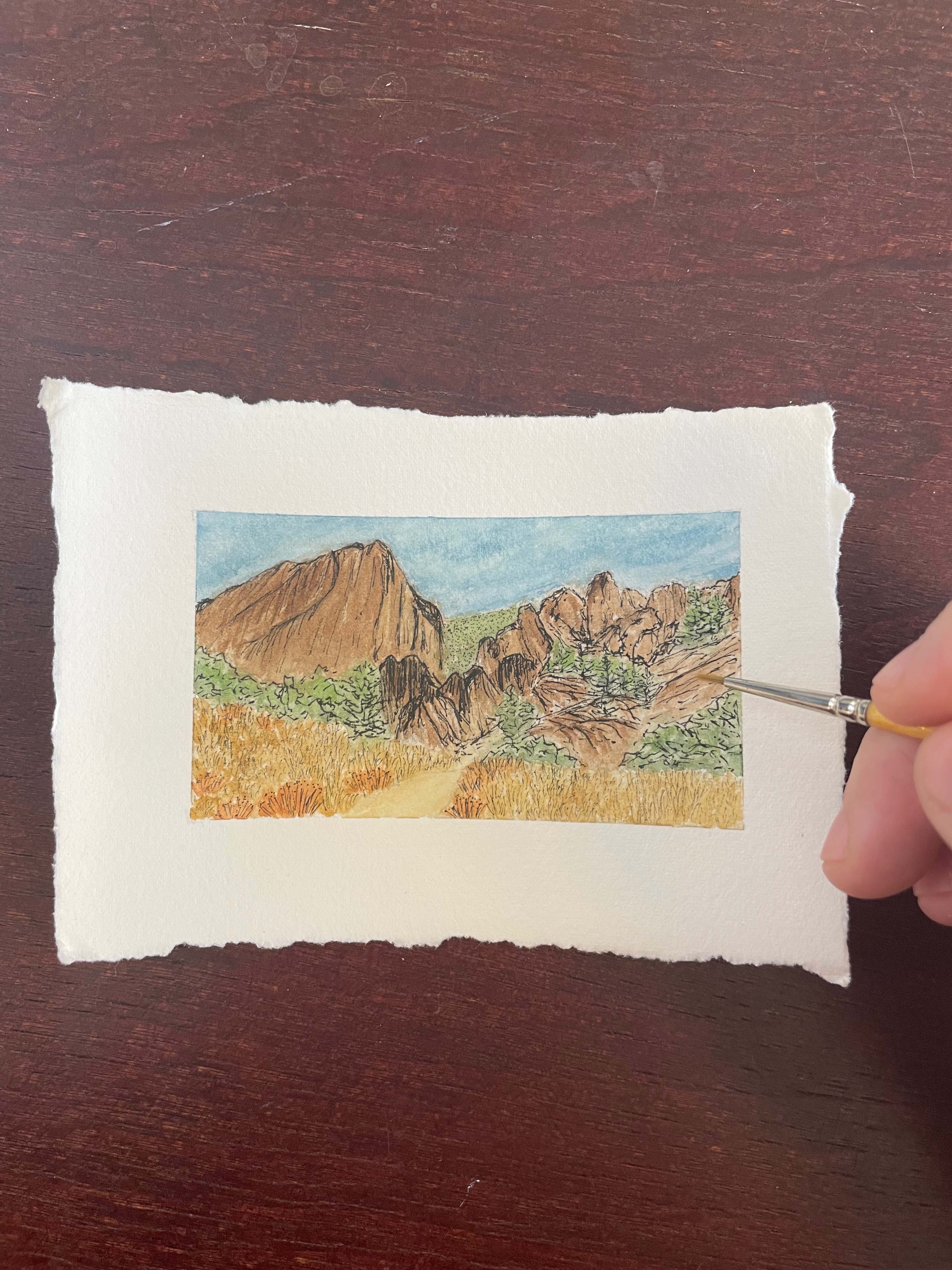 Pinnacles National Park Mini Watercolor Original