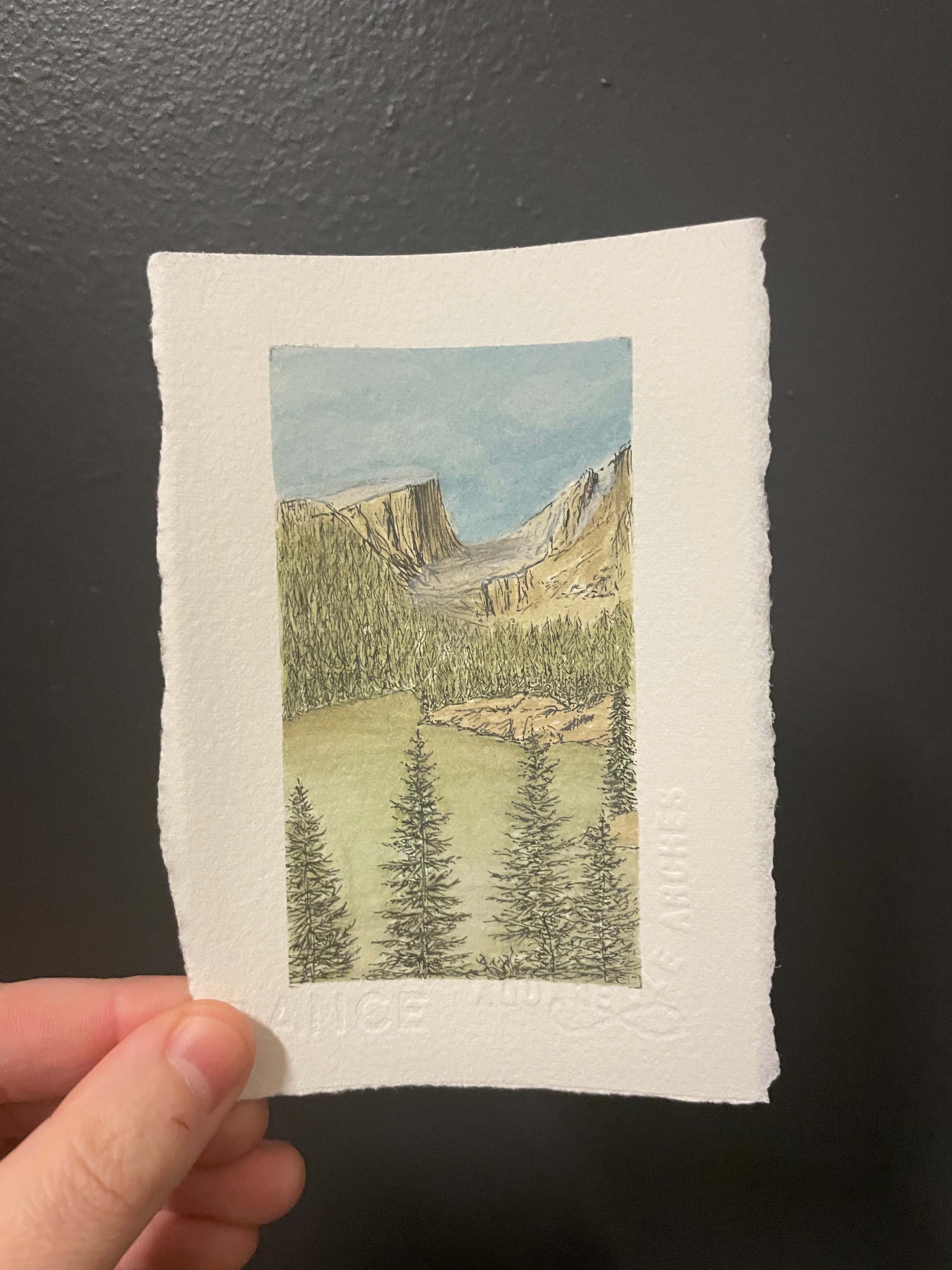 Rocky Mountains National Park Mini Watercolor Original