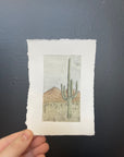 Saguaro Mini Watercolor Original