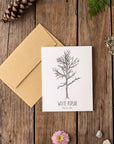 White Poplar Letterpress Card
