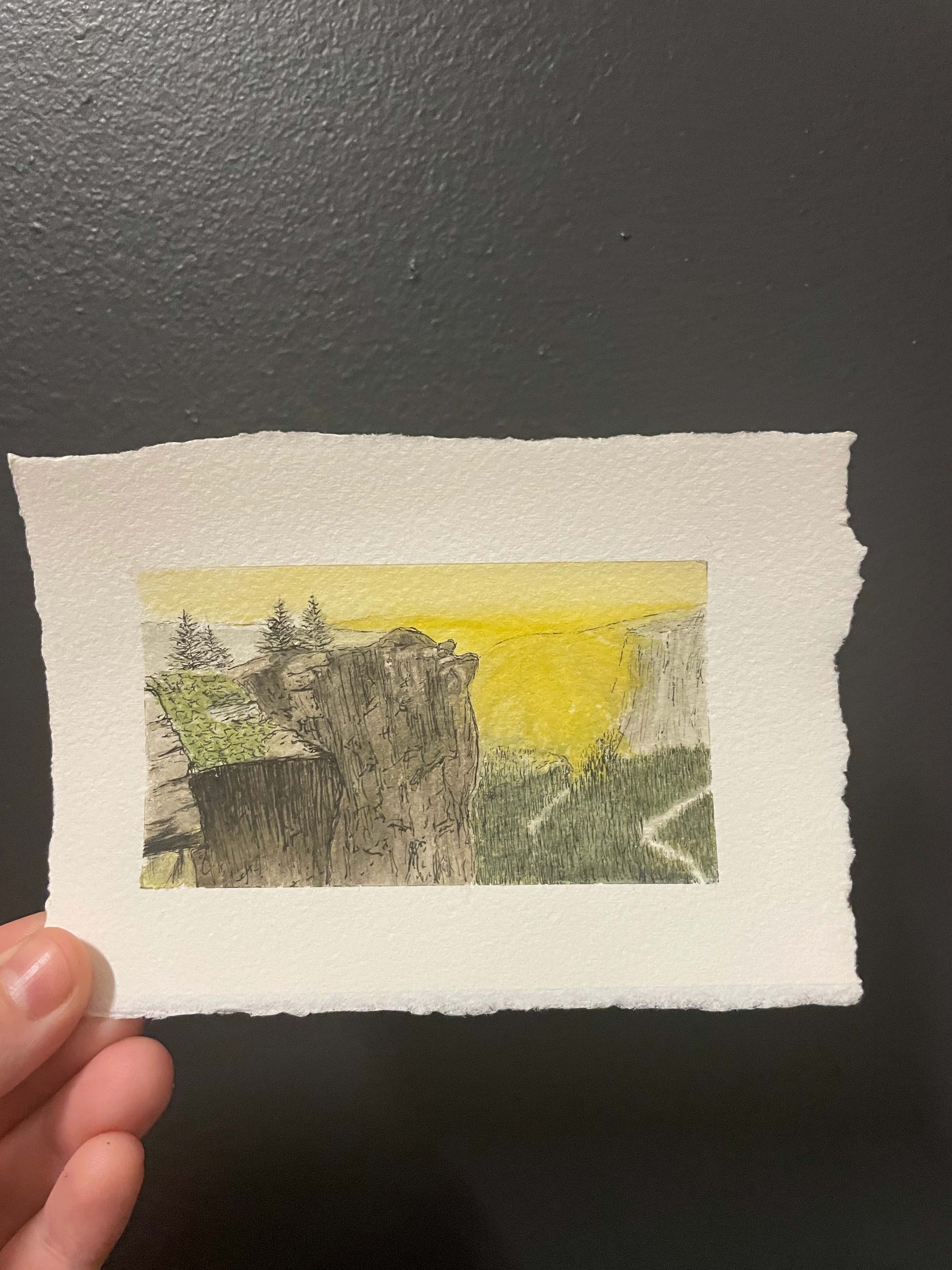 Yosemite National Park Mini Watercolor Original