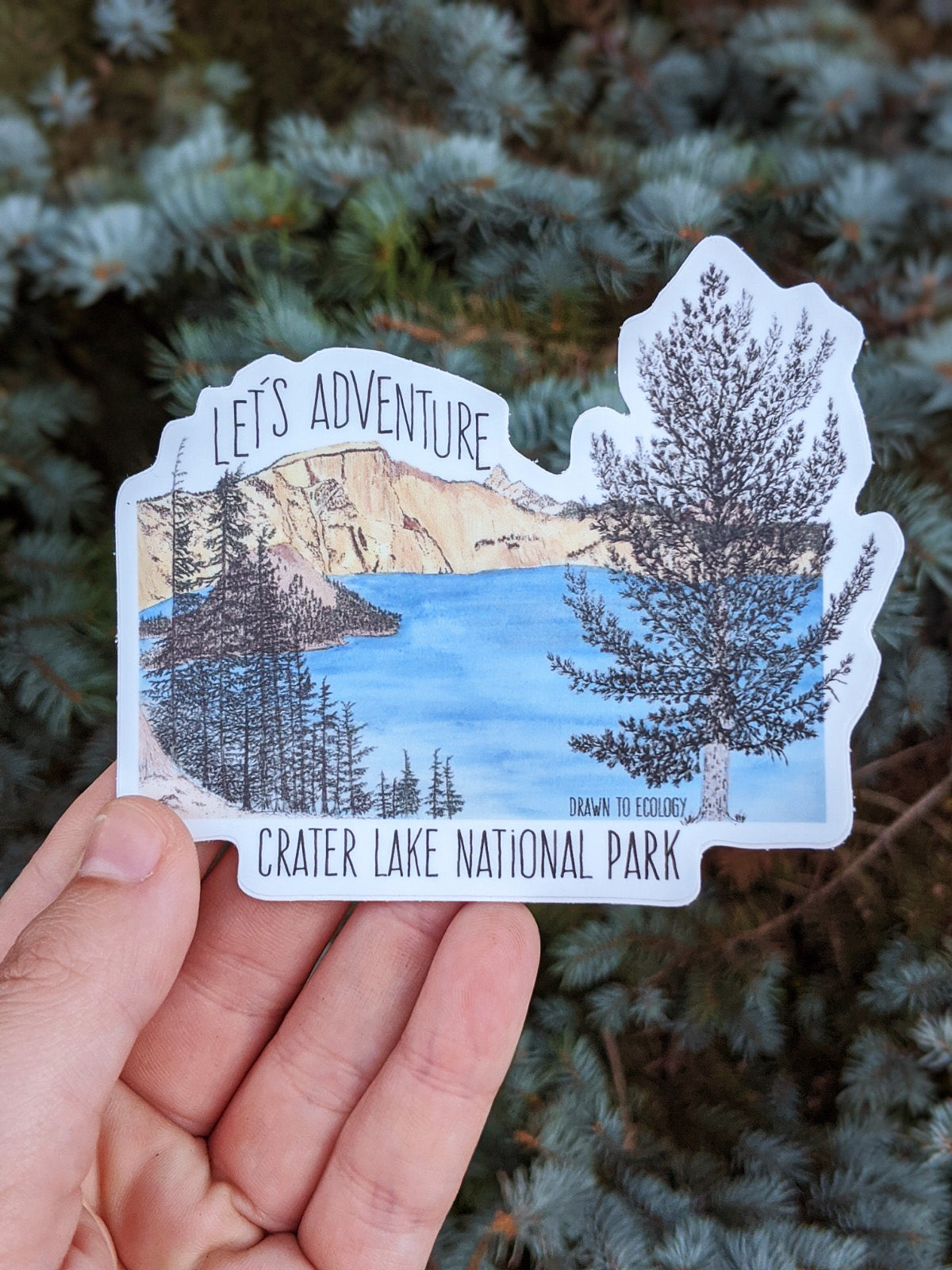 Crater Lake Let&#39;s Adventure Sticker