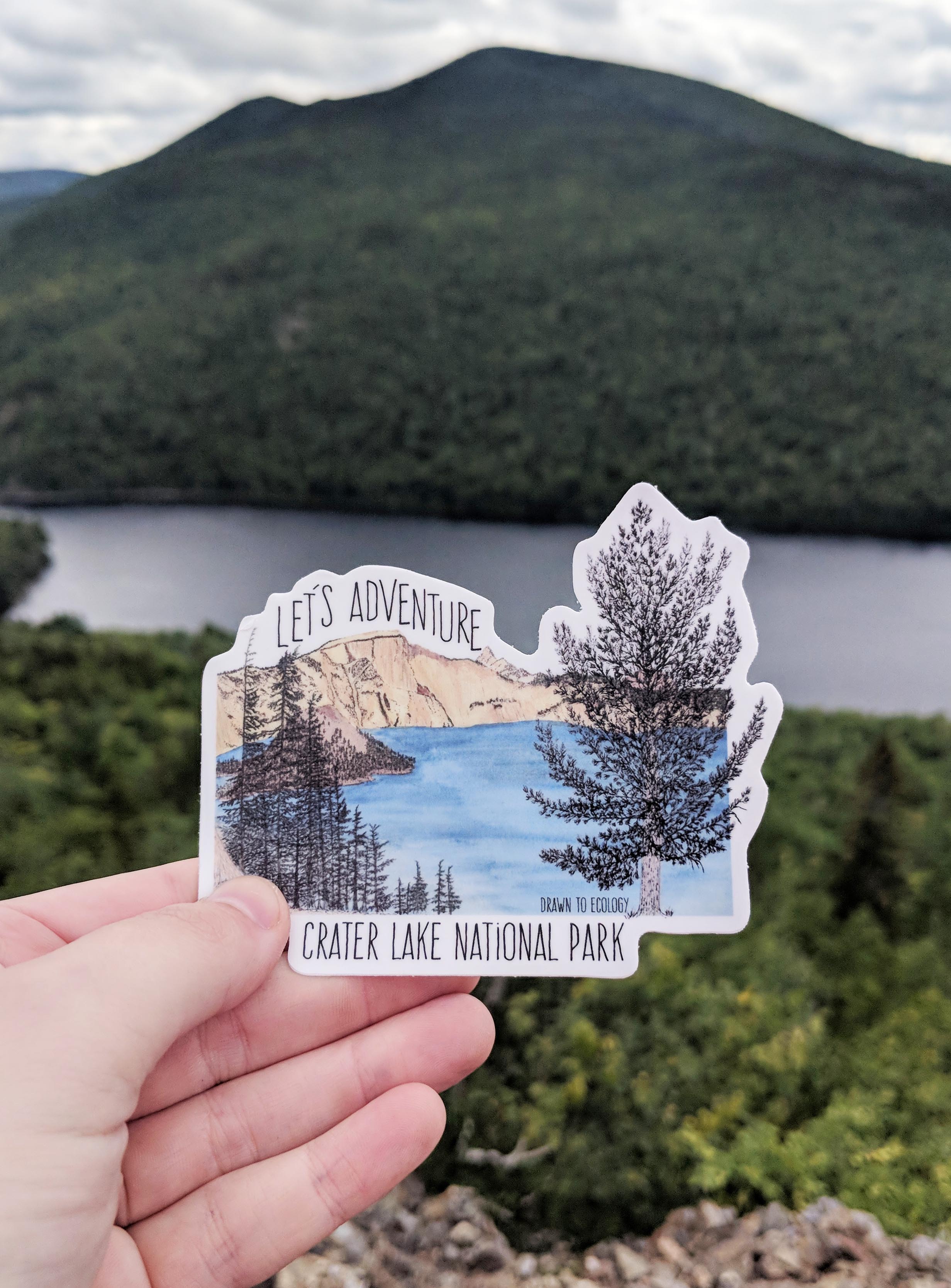 Crater Lake Let&#39;s Adventure Sticker