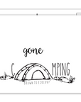 Gone Camping Postcard