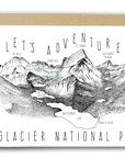 'Let's Adventure' Grinnell Point Glacier National Park Letterpress Card