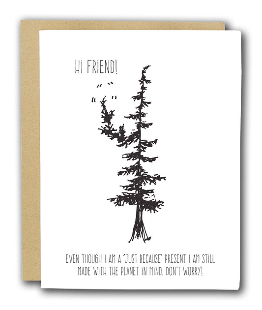 Hi Friend Letterpress Card