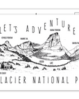 'Let's Adventure' Hidden Lake Glacier National Park Postcard