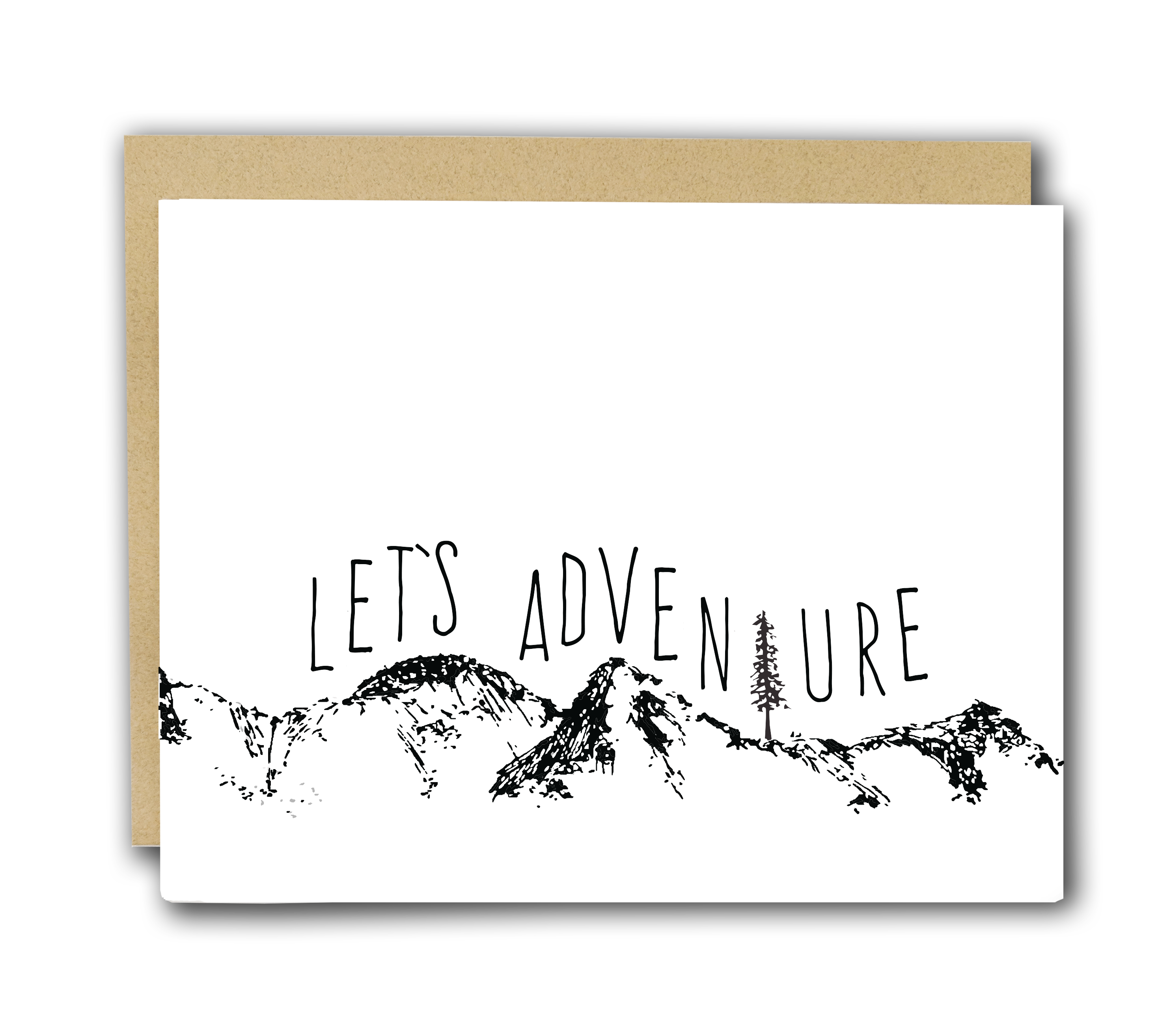 Let&#39;s Adventure Letterpress Card