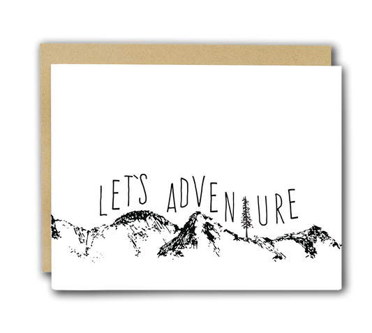 Let's Adventure Letterpress Card