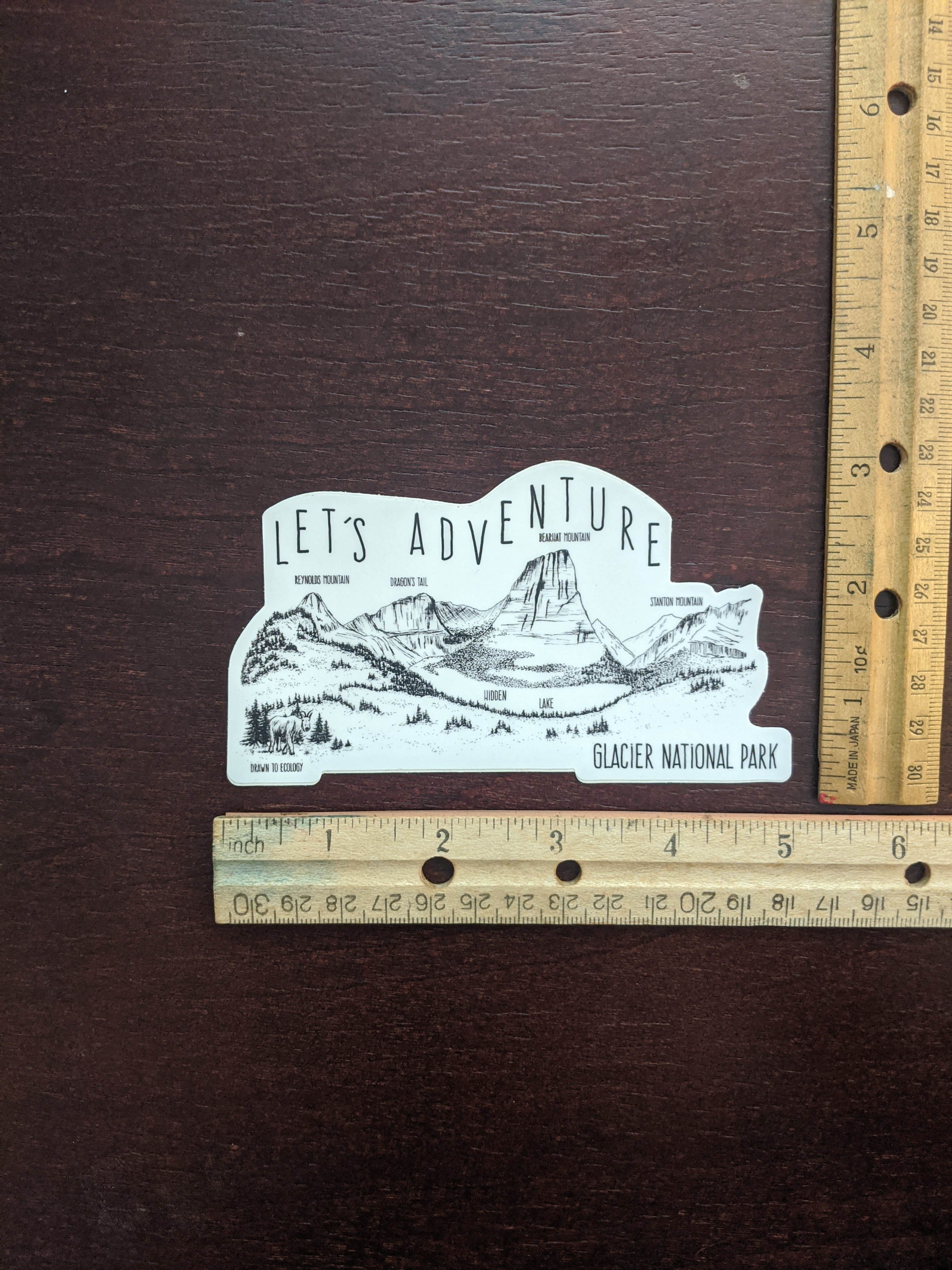 Let&#39;s Adventure Hidden Lake Glacier National Park Sticker