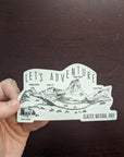 Let's Adventure Hidden Lake Glacier National Park Sticker