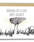 Spreading Joy and Love Happy Holidays Letterpress Card