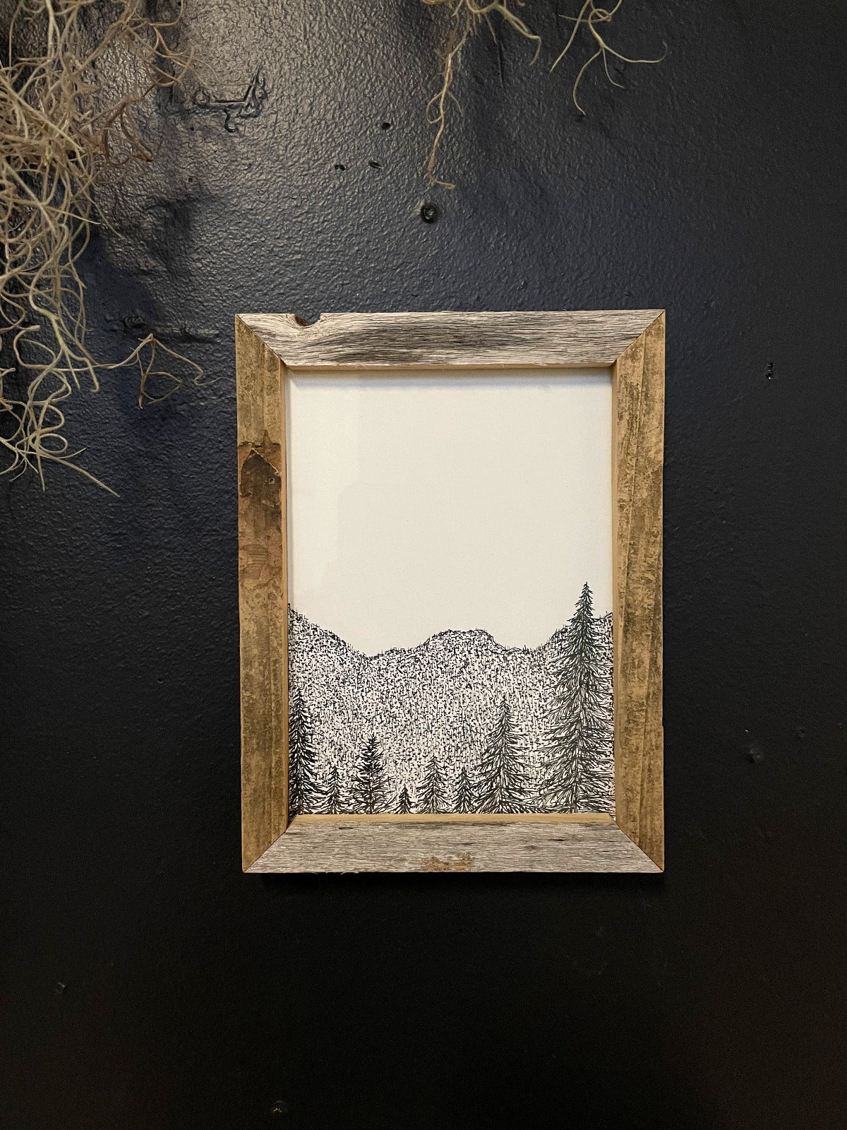 'Along the Ridge' Ink Original Framed