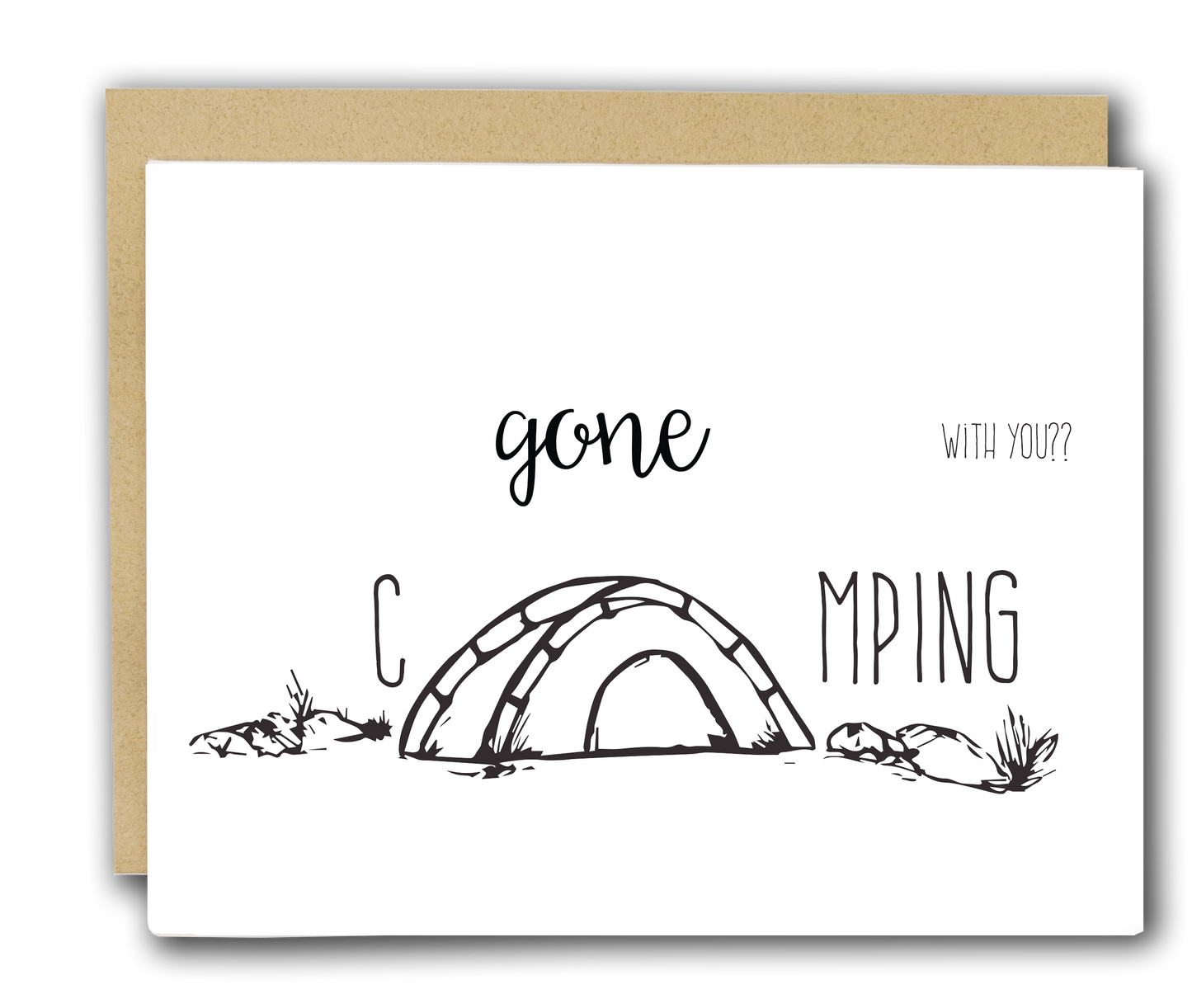 Gone Camping Letterpress Card