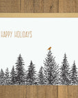 Happy Holidays Cardinal Letterpress Card