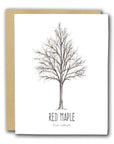 Red Maple Letterpress Card